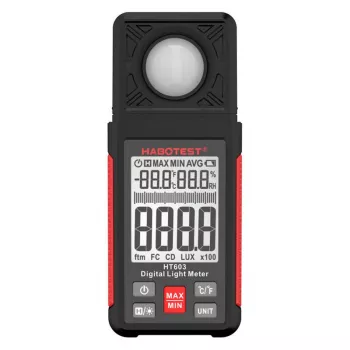 HABOTEST HT603 Digitālais gaismas mērītājs ar temperatūras un mitruma mērīšanu