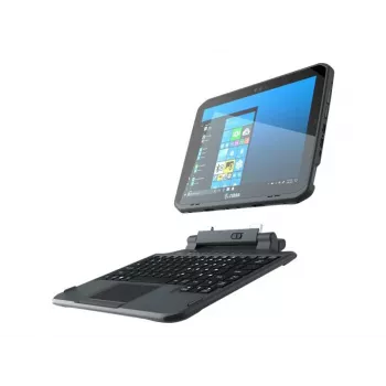 Zebra 2-in-1 tastatūra ar skārienpaliktni un ievelkamu rokturi - ar fona apgaismojumu - QWERTY US - Zebra ET80, ET85