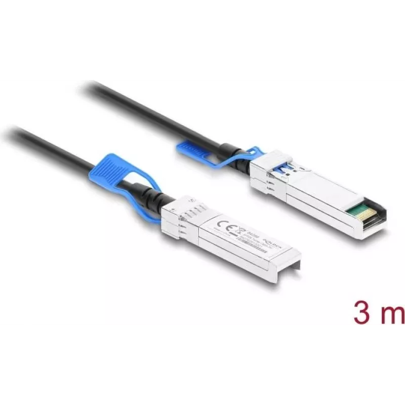 Delock Twinax SFP28 Direct Attach Cable 25 Gbps 3 m Black