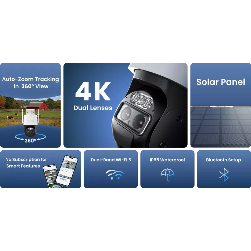 Reolink TrackMix B770 ar Solar Panel 2 divu lēcu akumulatora kamera