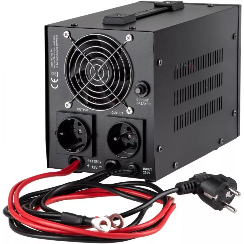 KEMOT PROsinus-800 Nepārtrauktās barošanas avots 800VA/500W Tīrs sinusoidāls vilnis 12V 230V Melns
