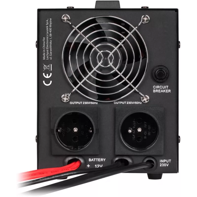 KEMOT PROsinus-800 Nepārtrauktās barošanas avots 800VA/500W Tīrs sinusoidāls vilnis 12V 230V Melns