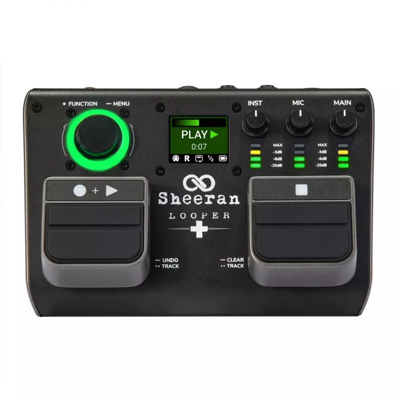 Sheeran Looper+ by HeadRush - Looper un vokāla procesors ar 2 stereo cilpas trasēm, 4 stundu ierakstu, 128 atmiņām, vokāla efektiem, 32-bit float audio