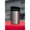 SIGG 8695.50 Hot & Cold One-Hand Push-Button Vacuum Insulated Bottle, 0.27 L, Obsidian Black, Stainless Steel