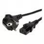 Synergy 21 Strāvas kabelis 230V CEE 7/7 Schuko Kontaktdakša uz IEC-C13 Ligzdu 1m Melns