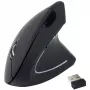 Equip 245110 Vertikāla ergonomiska bezvadu pele - labās rokas lietotājiem - 2,4 GHz - USB uztvērējs - Melna