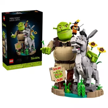 LEGO ICONS 72423 Šreks, Ēzelis un Runcis zābakos