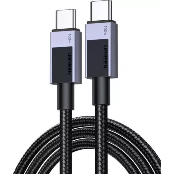 UGREEN L513 USB-C uz USB-C kabelis 240W PD3.1 480Mbps Neilona pīts alumīnija korpuss ar kabeļa saiti 3m Pelēks (45065)