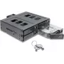 Delock 5.25 inch montāžas rāmis 4 x 2.5 inch SATA vai SAS HDD / SSD ar slēdzeni
