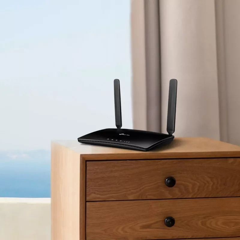 TP-Link TL-MR6400 300 Mbps Wireless N 4G LTE maršrutētājs, vienas joslas 2.4 GHz, Fast Ethernet, melns