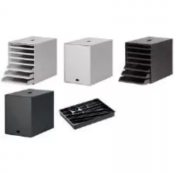 DURABLE IDEALBOX PLUS Desktop Drawer Unit - 7 Drawers - Grey - C4/A4 - Polystyrene