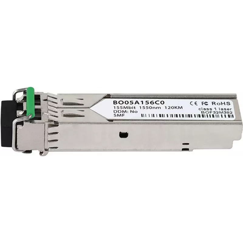 BlueOptics SFP100SM120D-w saderīgs SFP raiduztvērējs, LC-Duplex, 100BASE-ZX, vienmoda, 1550nm, 120km, DDM, 0°C/+70°C