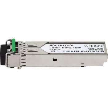 BlueOptics SFP100SM100D saderīgs SFP raiduztvērējs, LC-Duplex, 100BASE-ZX, vienmoda šķiedra, 1550nm, 120km, DDM, 0°C līdz +70°C