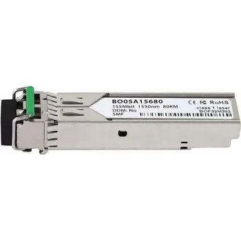 BlueOptics SFP100SM80D saderīgs SFP raiduztvērējs, LC-Duplex, 100BASE-ZX, vienmoda šķiedra, 1550nm, 80km, DDM, 0°C/+70°C (SFP100SM80D-BO)