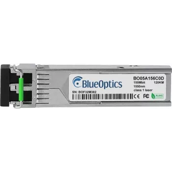 BlueOptics BO05A156C0D saderīgs SFP raiduztvērējs, LC-Duplex, 100BASE-ZX, vienmoda šķiedra, 1550nm, 120KM, DDM, 0°C/+70°C (55112407201-BO)