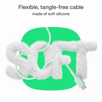 GREEN CELL USB-C to USB-C PowerFlex 100W Silicone Cable 1.2m Black