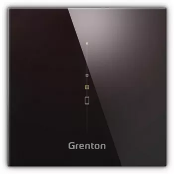 GRENTON Multisensor Panel - Temperatūra, Mitrums, Atmosfēras spiediens, Skaņa, Gaisma, CO2, TVOC, IR/TF-Bus, Melns stikls