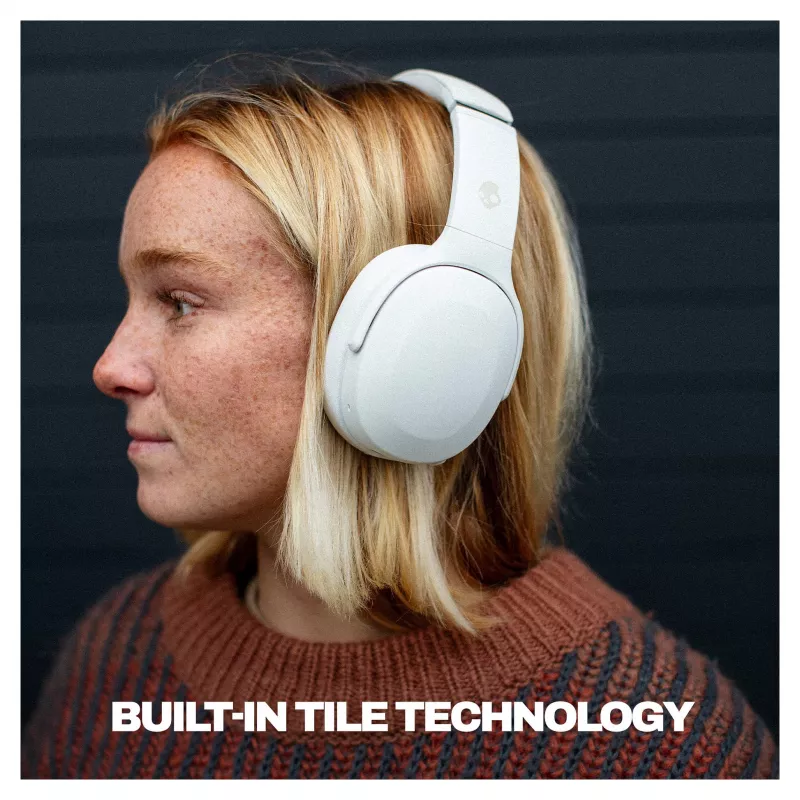 Skullcandy Crusher Evo bezvadu austiņas ar Sensory Bass, Bluetooth 5.0, 40 stundu akumulators, balta