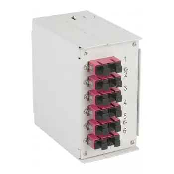 EFB-ELEKTRONIK DIN Rail Box OM4 6x SC-Duplex Coupling bez pigtailiem (BHS60203.6OM4)