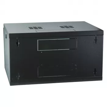 EFB-ELEKTRONIK 19 collu sienas korpuss 6U, fiksēts, 1-daļīgs, RAL 9005 spīdīgi melns, dziļums 450 mm (691706VTS.45)