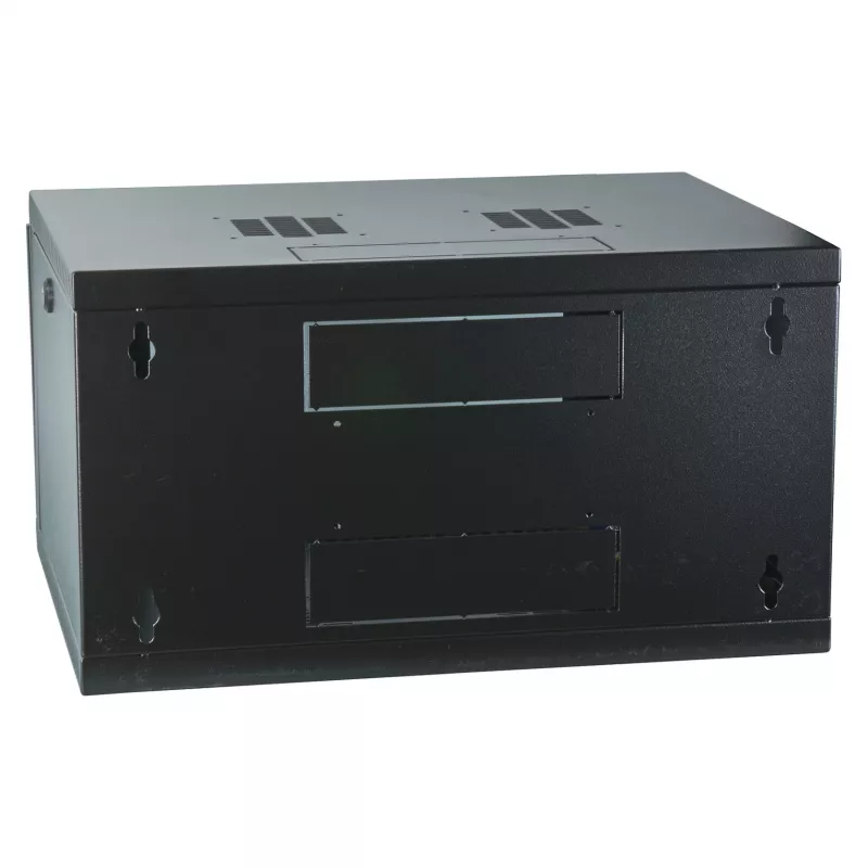 EFB-ELEKTRONIK 19 collu sienas korpuss 6U, fiksēts, 1-daļīgs, RAL 9005 spīdīgi melns, dziļums 450 mm (691706VTS.45)