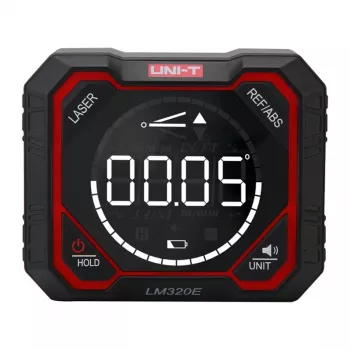 Uni-T LM320E Digitālais transportieris ar lāzeru, 4×90° mērījumu diapazons, ±0.2° precizitāte, magnētiskā pamatne, uzlādējams