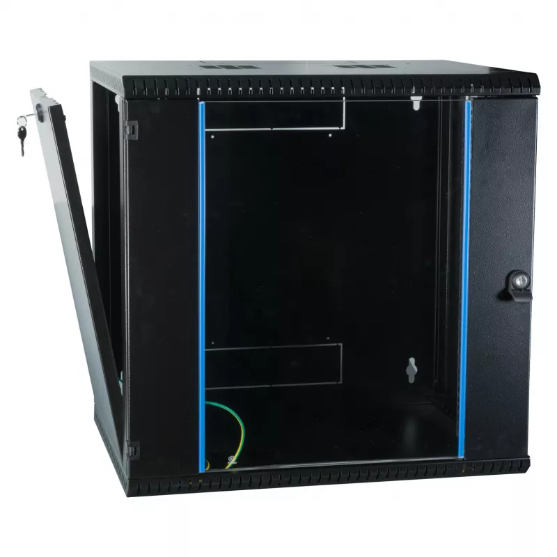 EFB Elektronik EFB 19 collu sienas montāžas korpuss 12U, fiksēts, 1 daļa, RAL 9005, dziļums 450 mm