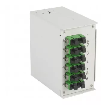 EFB-ELEKTRONIK DIN Rail Box OS2 6xSC/APC Duplex Coupler bez pigtailiem (BHS60228.6)