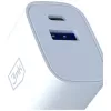 3MK FlowPower 30W USB-A USB-C PD 3.0 QC 4+ sienas lādētājs balts