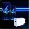 3MK FlowPower 30W USB-A USB-C PD 3.0 QC 4+ sienas lādētājs balts