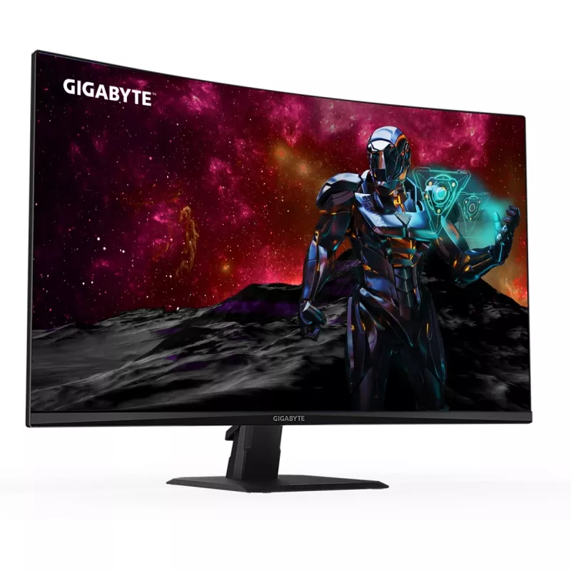 GIGABYTE GS32QC 31.5 collu QHD izliekts spēļu monitors - 2560 x 1440, 1500R, 165Hz, 1ms, 300 cd/m², FreeSync Premium, HDR Ready, HDMI 2.0, DisplayPort 1.4