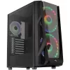 Aerocool NightHawk Duo Midi-Tower, rūdīts stikls - melns