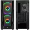 Aerocool NightHawk Duo Midi-Tower, rūdīts stikls - melns