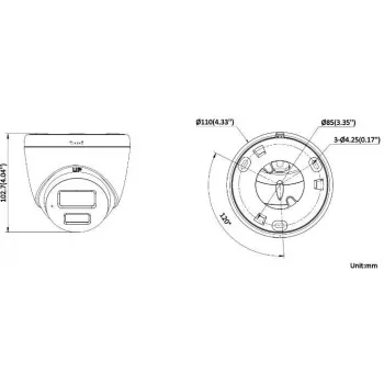 Hikvision DS-2CD1363G2-LIUF/SL 2,8mm 6MP Turret IP Camera with IR and White Light