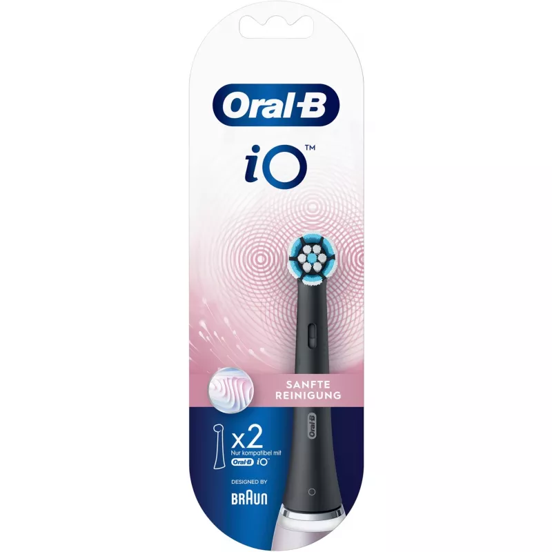 BRAUN Oral-B iO Gentle Care Brush Head 2-Pack Black