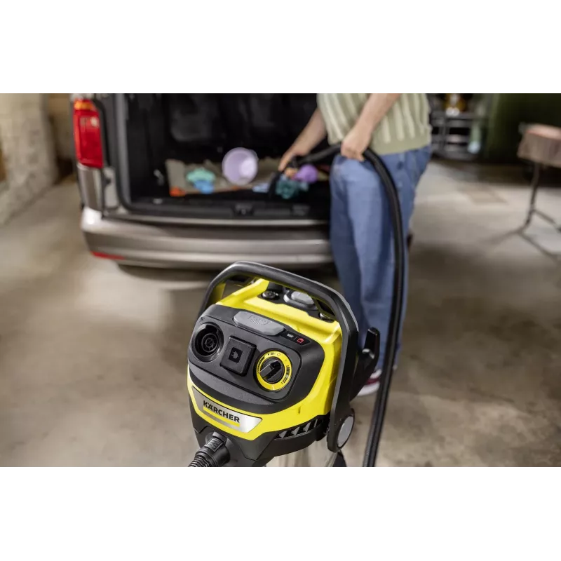 Kärcher WD 7 Control P S 30/6/35/T Slapjās un sausās tīrīšanas putekļsūcējs, 1400 W, 30 L, Nerūsējošais tērauds
