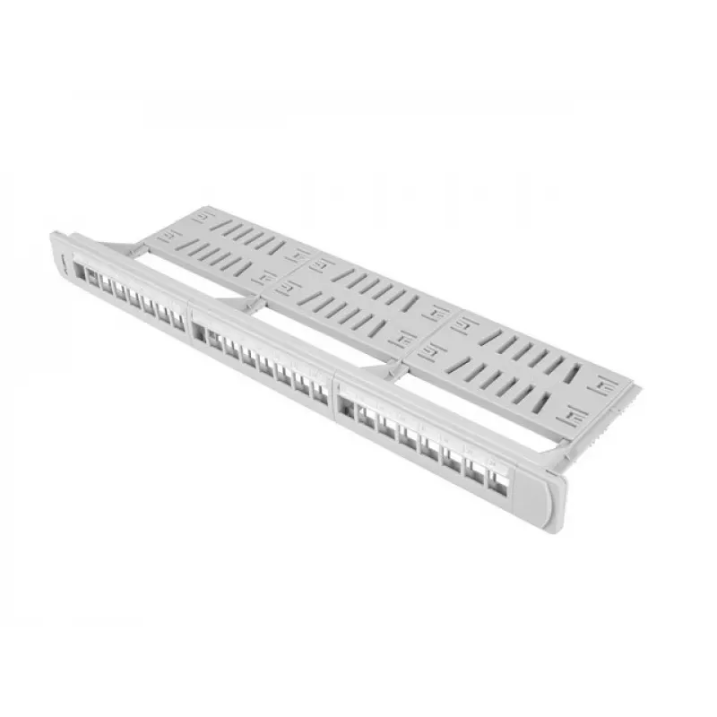 LANBERG PPKS-1124-S Keystone Patch Panel 19 inch 24 Port 1U UTP Cat.5e Pelēks