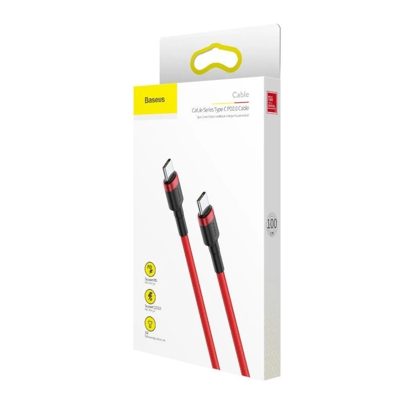 Baseus Cafule USB-C to USB-C Cable 60W 1m Red