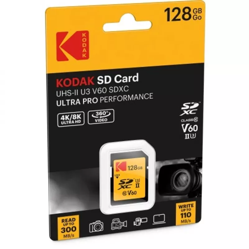 Kodak SDXC 128GB UHS-II U3 V60 Ultra Pro atmiņas karte