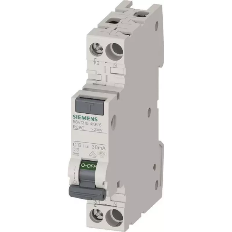 Siemens 5SV1316-4KK16 RCBO Type F 30mA C16 1P+N 6kA