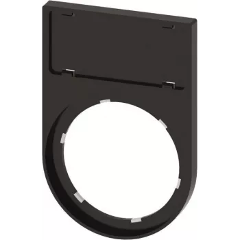 Siemens SIRIUS ACT 3SU1900-0AR10-0AA0 Legend Plate Holder Flat Rounded Black 12.5x27mm