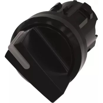 Siemens 3SU1002-2BF10-0AA0 Selektor slēdzis, 22 mm, apaļš, plastmasa, melns, 2 pozīcijas, fiksējošs, apgaismojams, IP66/IP67/IP69/IP69K