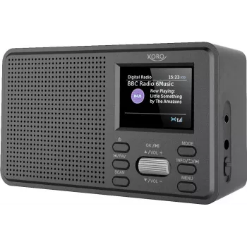 XORO DAB 142 Pārnēsājams DAB+ radio ar FM, modinātājpulksteni, 2.4 inch TFT displeju, melns