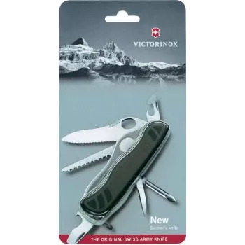 Victorinox Soldier's Knife 0.8461.MWCHB1 - Olīvzaļa, 10 funkcijas, vienas rokas atvēršana
