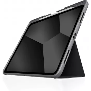 STM Dux Plus Folio iPad Pro 11 collim / iPad Air 4./5. paaudzei - Melns/Caurspīdīgs