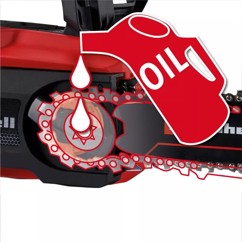Einhell GE-LC 18/25 Li BL-Solo Bezvadu Ķēdeszāģis, Bezsuku Motors, 250 mm Stienis, Mīksts Satvēriens, Power X-Change (4600070)