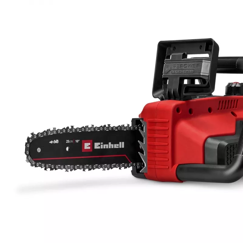 Einhell GE-LC 18/25 Li BL-Solo Bezvadu Ķēdeszāģis, Bezsuku Motors, 250 mm Stienis, Mīksts Satvēriens, Power X-Change (4600070)
