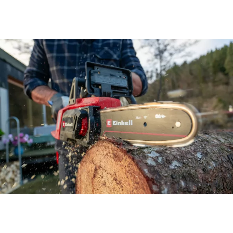 Einhell GE-LC 18/25 Li BL-Solo Bezvadu Ķēdeszāģis, Bezsuku Motors, 250 mm Stienis, Mīksts Satvēriens, Power X-Change (4600070)