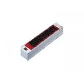 Rittal Strāvas sadales bloks - 6 x IEC C13 ligzdas, 1U stiprinājums, 10A, 230V, 2m kabelis, melns