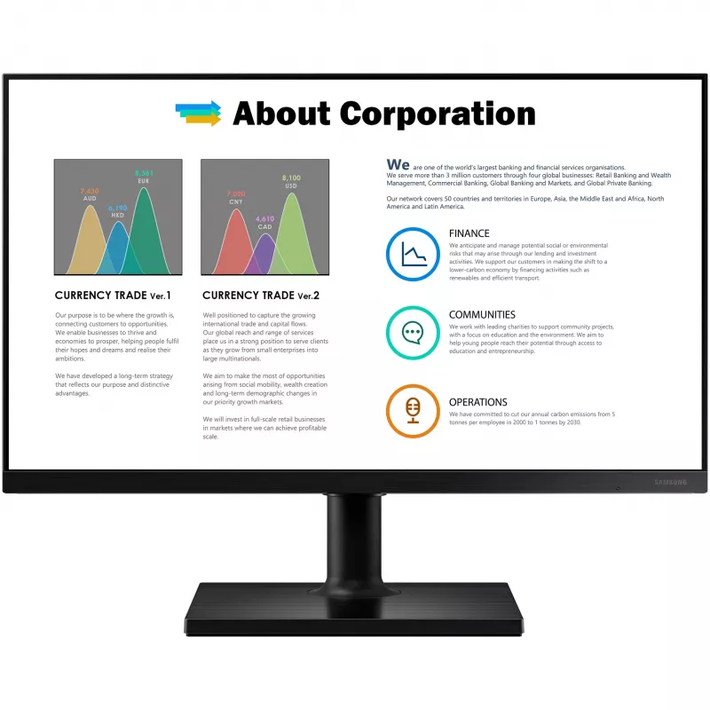 Samsung LF27T450FQRXEN 27 inch Full HD IPS monitors - Melns